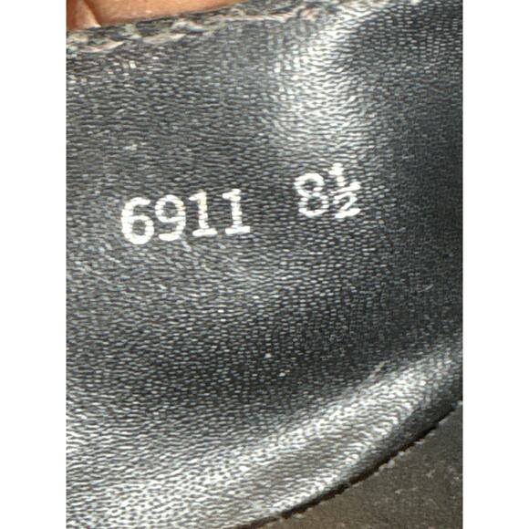 Ennesi Vintage Green Black Genuine Reptile Leather Loafers Flat Women Size 8.5 - Picture 8 of 8